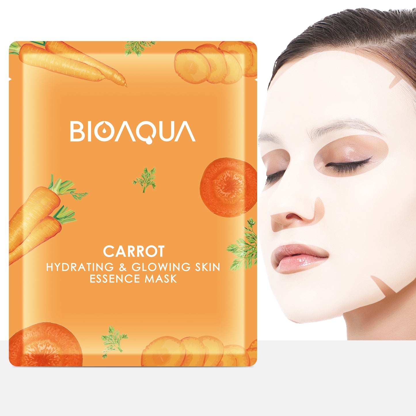 BIOAQUA Carrot Aqua Glow Elastic Skin Essence Mask