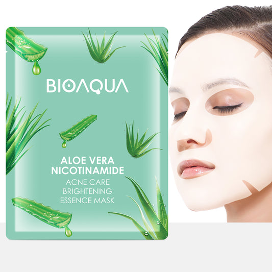 BIOAQUA Aloe Vera & Niacinamide Anti-Acne Brightening Essence Mask 25g