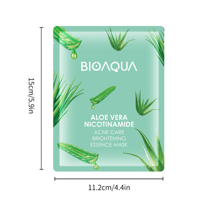 BIOAQUA Aloe Vera & Niacinamide Anti-Acne Brightening Essence Mask 25g