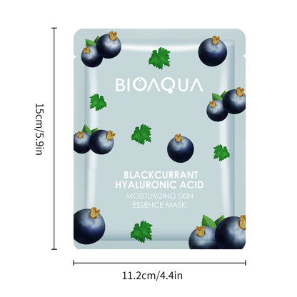 BIOAQUA Black currant Hyaluronic Acid Moisturizing & Beauty Essence Mask 25g