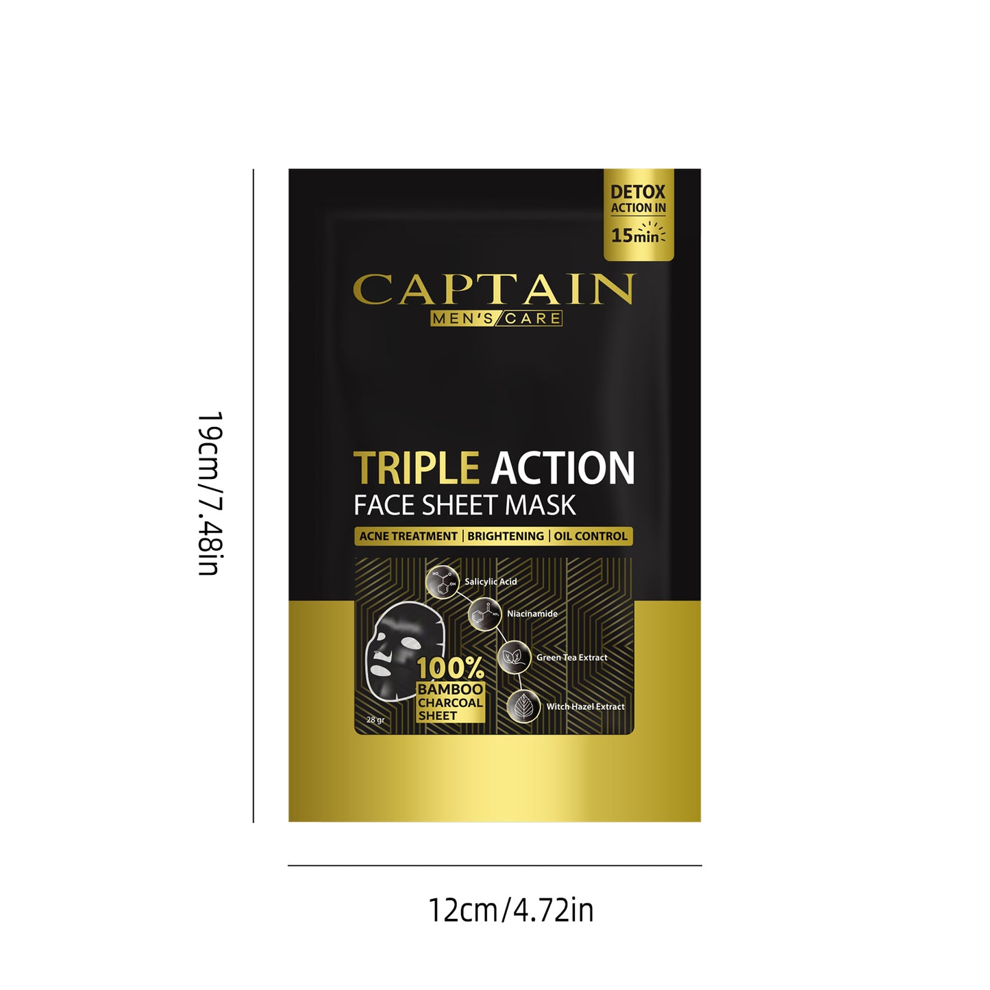 CAPTAIN MEN.S CARE Sheet Mask 28ml